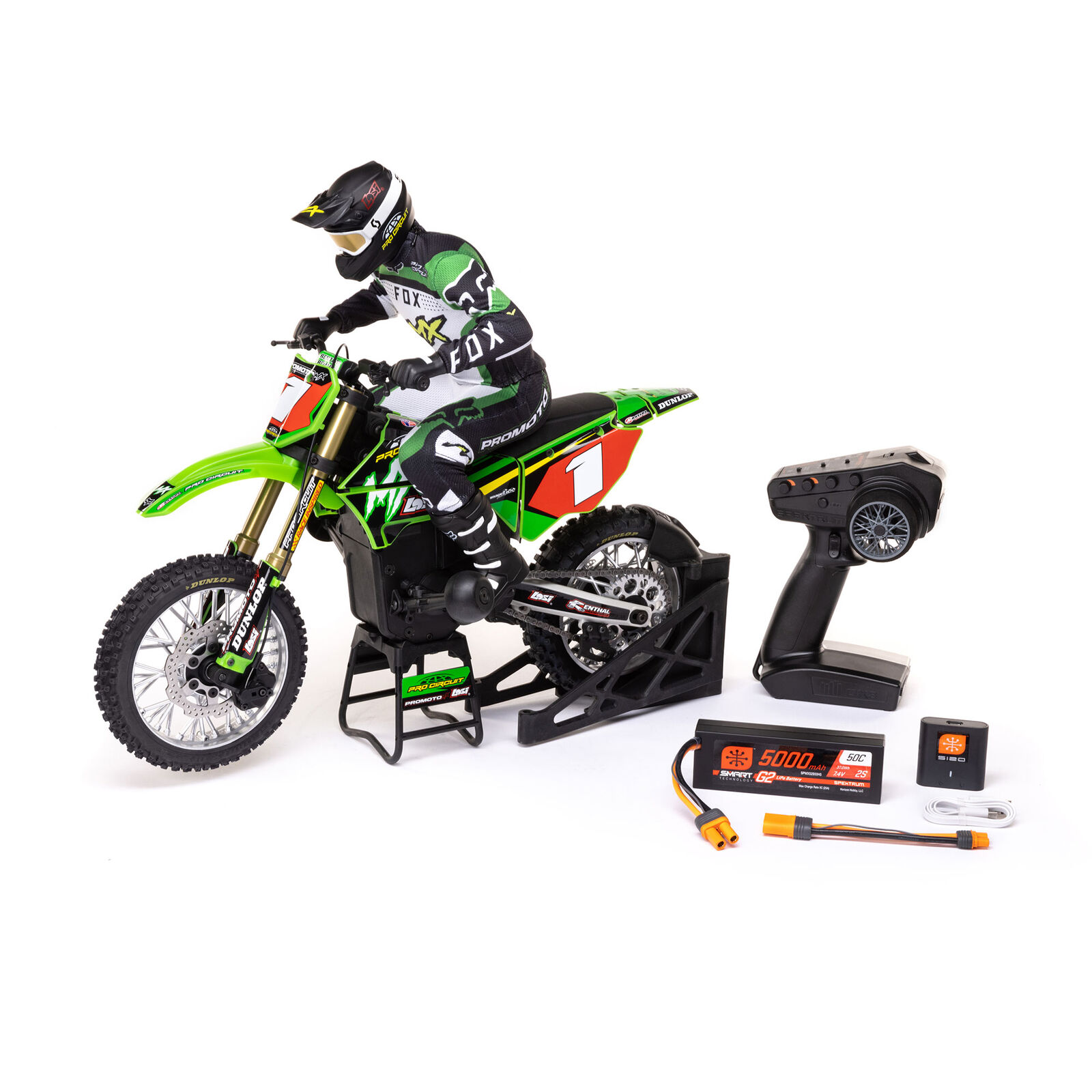 Losi LOS06002 - 1/4 Promoto-MX Motorcycle RTR with Battery and Charger, Pro Circuit