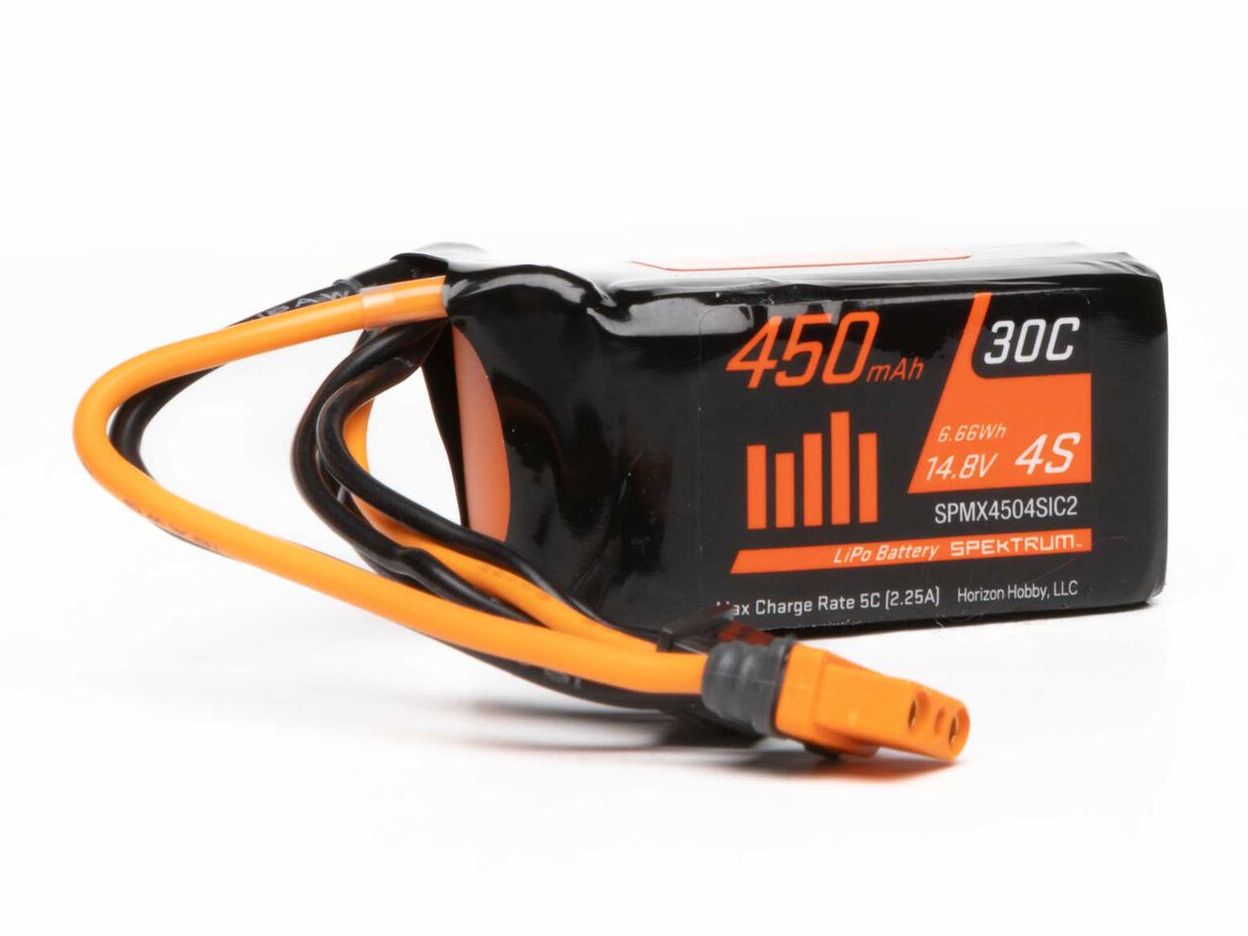 Spektrum SPMX4504SIC2 - 14.8V 450mAh 4S 30C LiPo Battery: IC2
