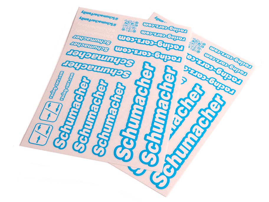 Schumacher U8587 - Schumacher Decal Sheet - Neon Blue