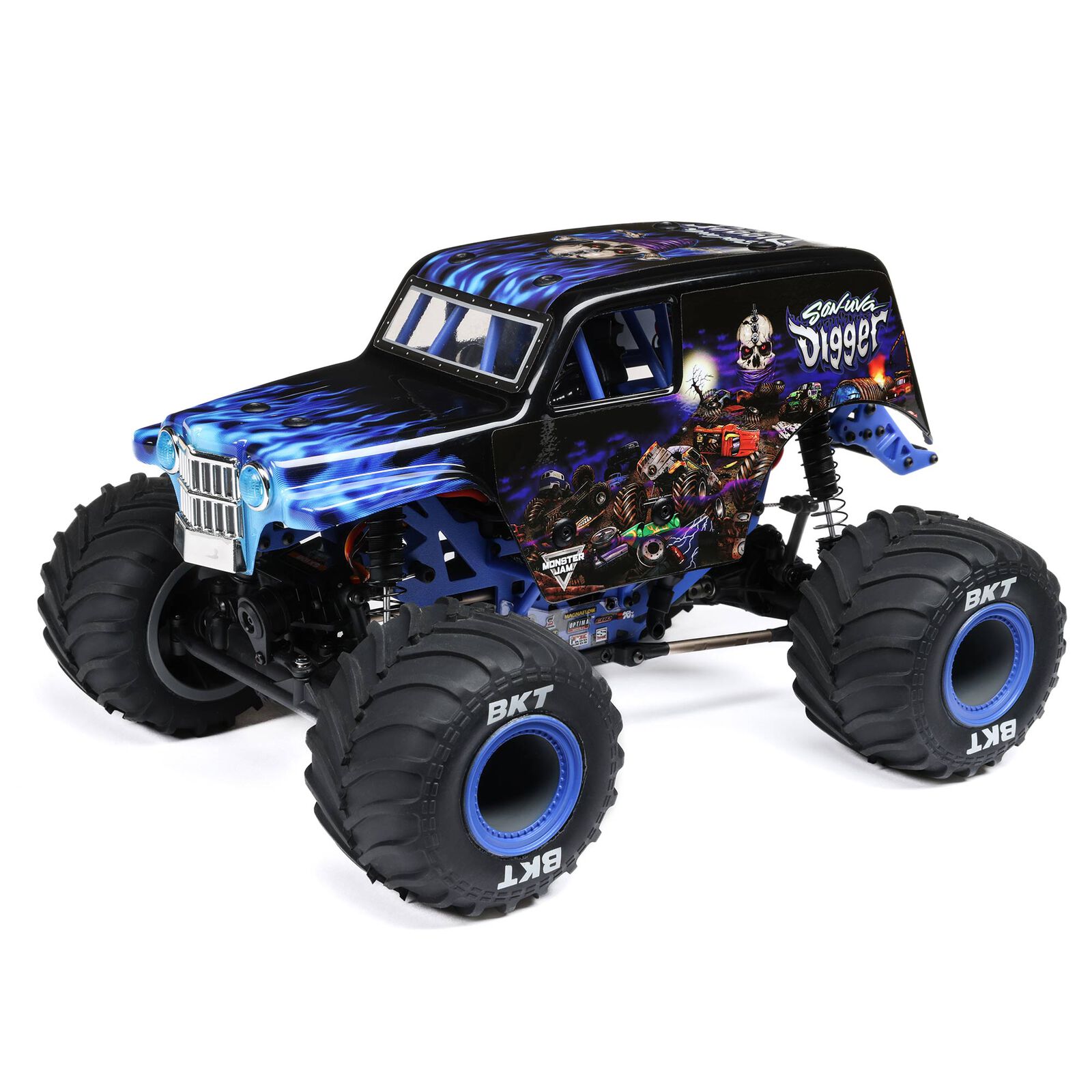 Losi LOS01026T2 - 1/18 Mini LMT 4X4 Brushed Monster Truck RTR, Son-Uva Digger