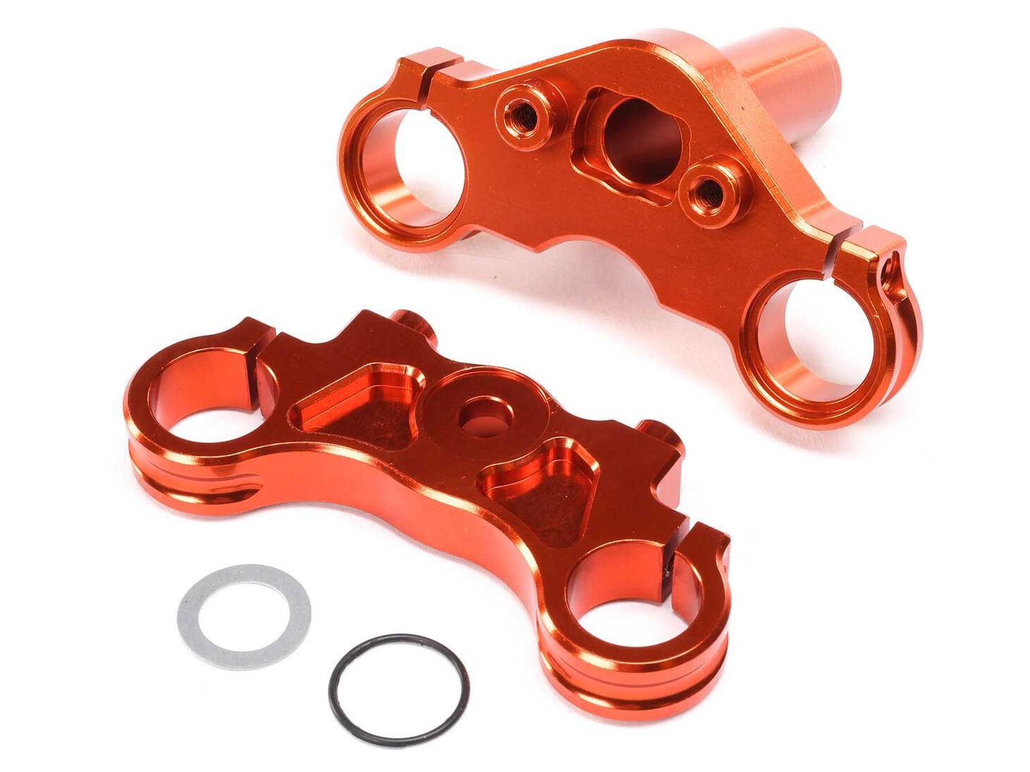 Losi LOS364004 - Aluminum Triple Clamp Set, Orange (Promoto-MX)