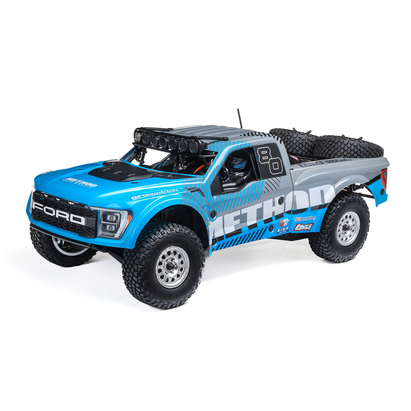 Losi LOS03046 - 1/10 Ford Raptor Baja Rey 2.0 4X4 Brushless RTR, Method