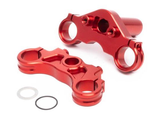 Losi LOS364002 - Aluminum Triple Clamp Set, Red (PM-MX)