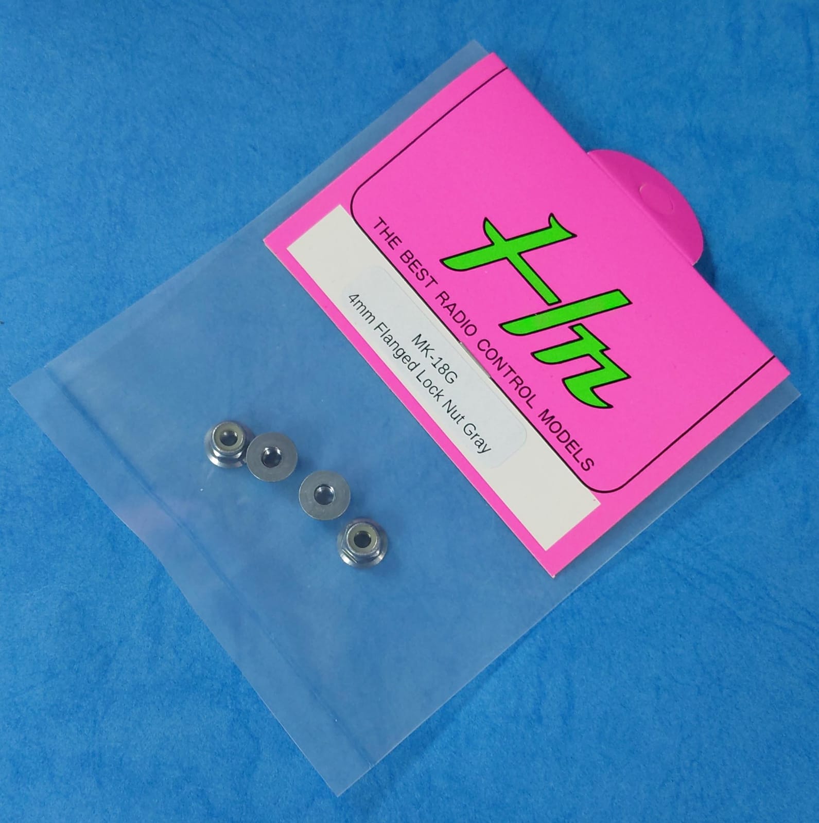 Hong Nor MK-18G - 4mm Flanged Lock Nut, Gray