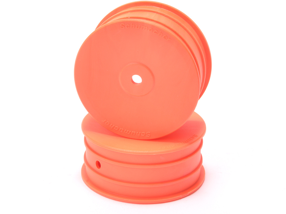 Schumacher U8689 - Wheel; Hex Front - Orange - 4WD Off Road