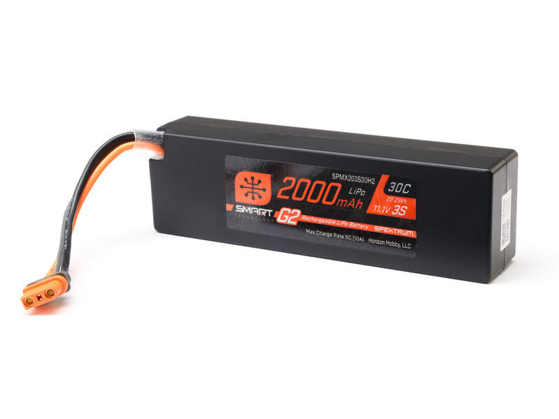 Spektrum SPMX203S30H2 - 11.1V 2000mAh 3S 30C Smart G2 LiPo Battery: IC2