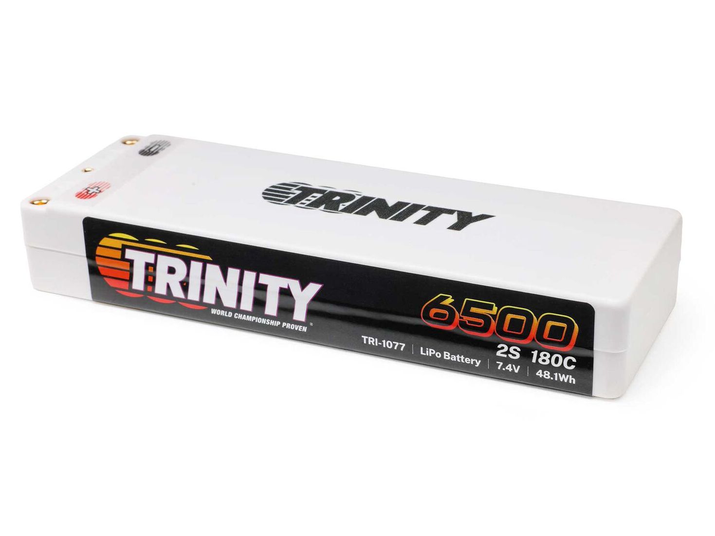 Trinity TRI-1077 - 6500mah 2S 7.4V 180C Stick 5mm Bullets